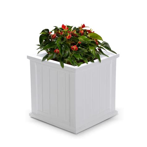 lowes white planter